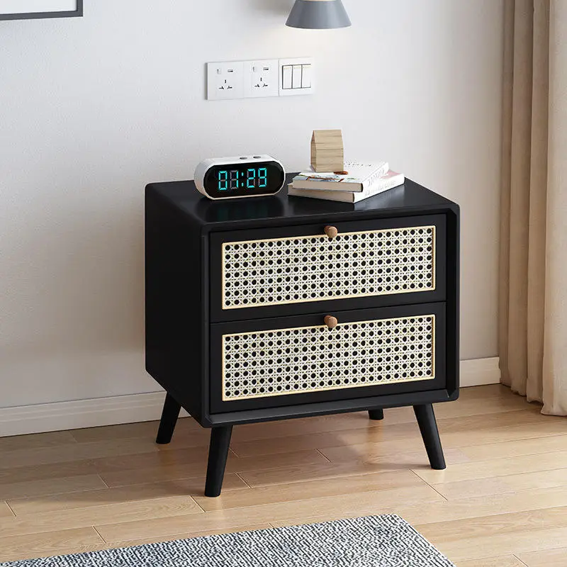 Bedside Table Made of Solid Wood in Cherry, Walnut or Natural Wood Color Nordic Minimalist Calm Style — image 5