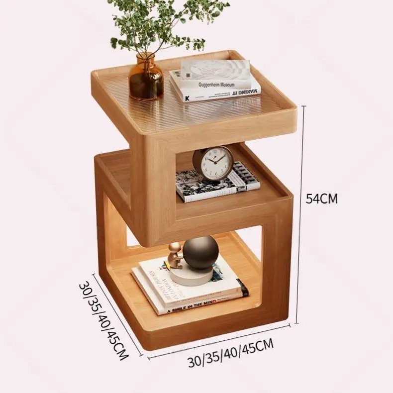 Simple Modern Bedroom Solid Wooden Bedside Table Light Luxury Bedside Cabinet Small Apartment Bedside Cabinet — image 6