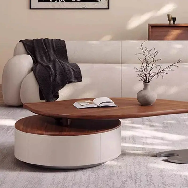 Manufacturer Wholesale Modern Light Luxury Minimalist Small Apartment Leaf Creative Living Room Home Irregular Coffee Table — image 4