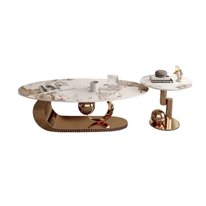 Italian Pandora Rock Tea Table Light Luxury High-End Modern Living Room Bedroom Simple Combination for Hotel Use — image 5