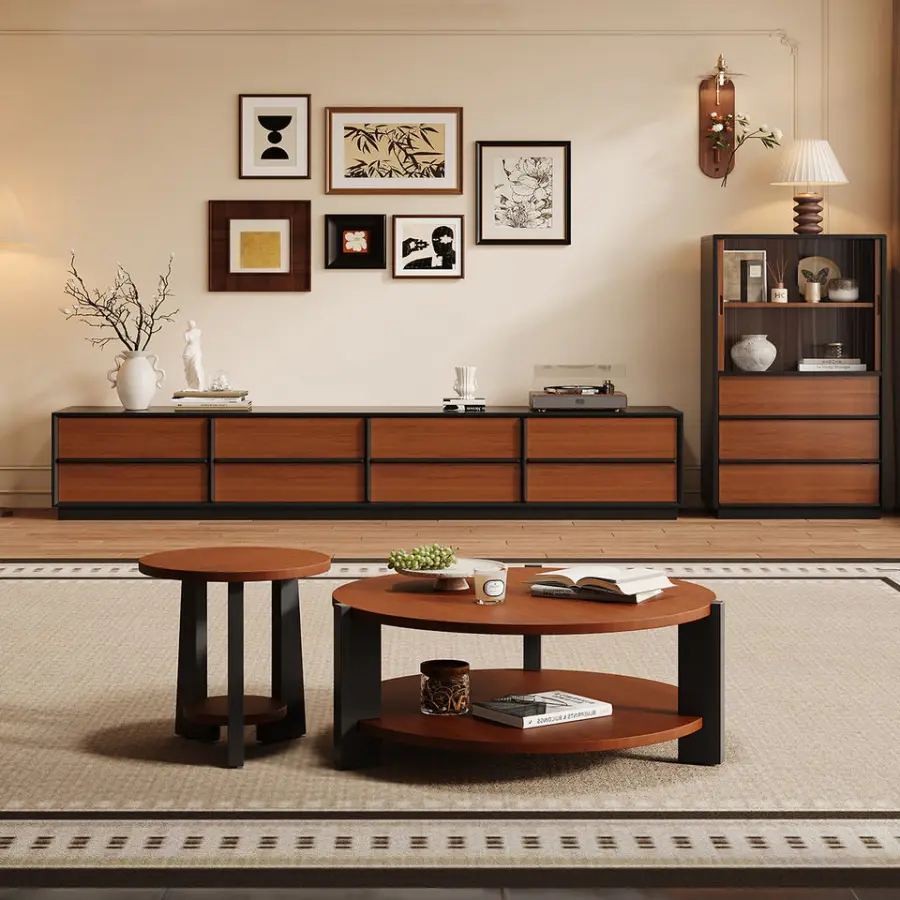 High-end Luxury Living Room Furniture Design Coffee Table Modern square Coffee Table Multi-functional Side Table with Dr — view 1