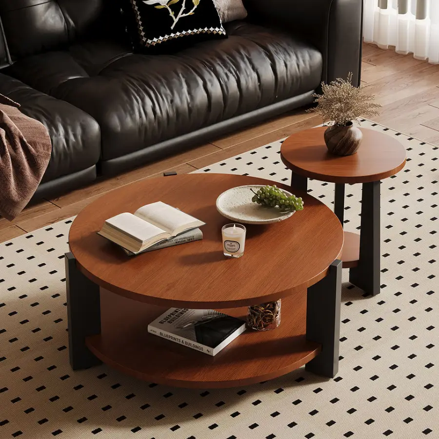High-end Luxury Living Room Furniture Design Coffee Table Modern square Coffee Table Multi-functional Side Table with Drawer — image 2