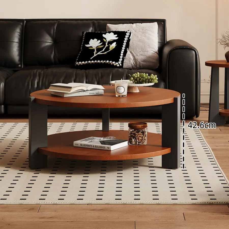High-end Luxury Living Room Furniture Design Coffee Table Modern square Coffee Table Multi-functional Side Table with Drawer — image 4