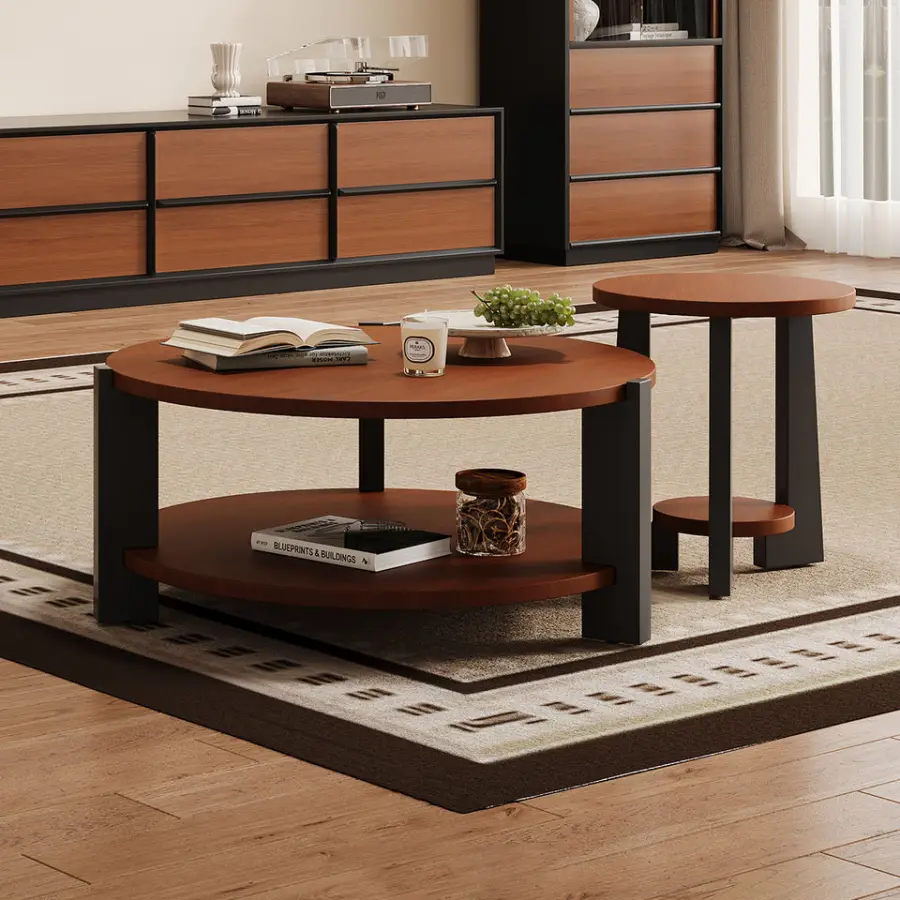 High-end Luxury Living Room Furniture Design Coffee Table Modern square Coffee Table Multi-functional Side Table with Drawer — image 5