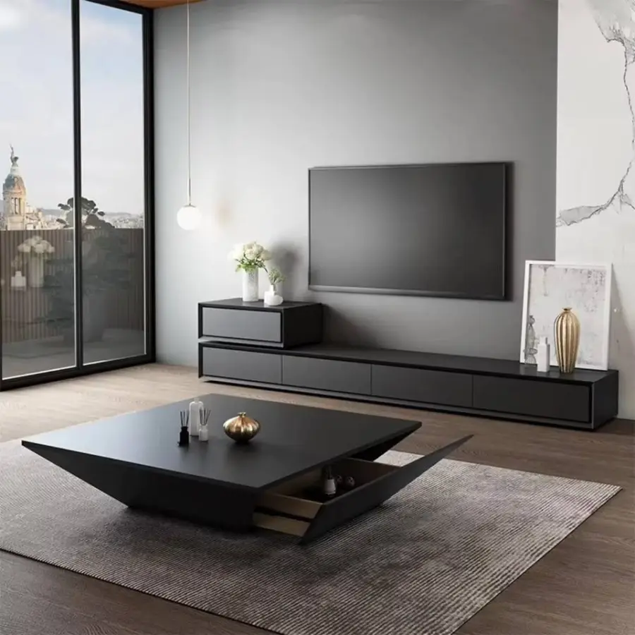 Factory Wholesale Nordic Square Simple Modern Living Room Coffee Table for Small and Large Spaces Fashionable Coffee Tab — view 1