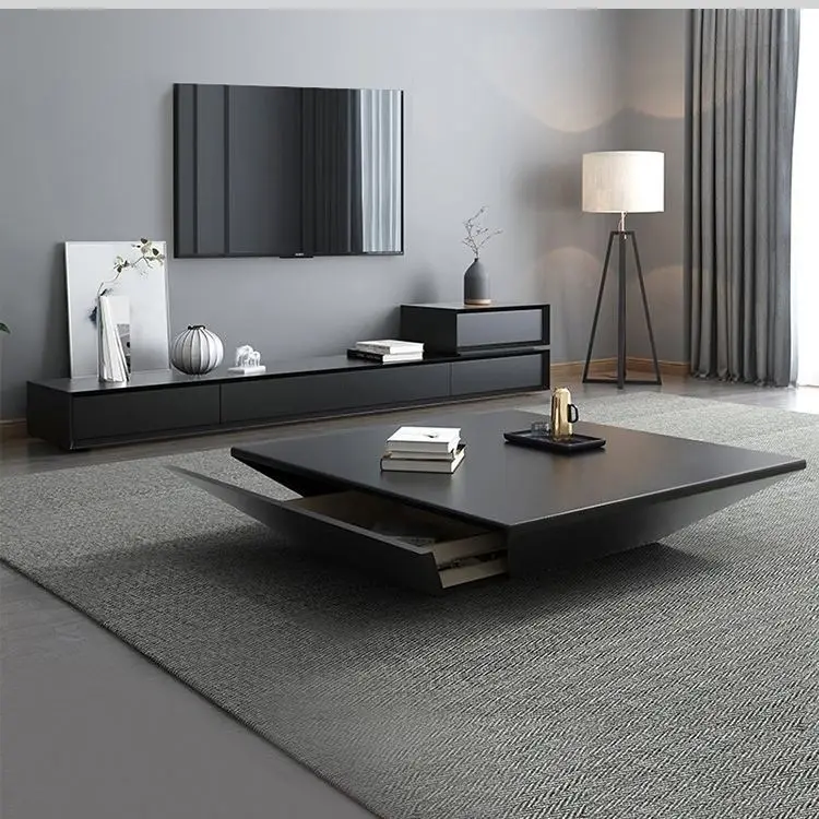 Factory Wholesale Nordic Square Simple Modern Living Room Coffee Table for Small and Large Spaces Fashionable Coffee Table — image 3