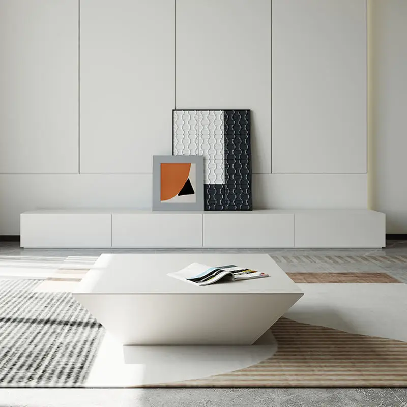 Factory Wholesale Nordic Square Simple Modern Living Room Coffee Table for Small and Large Spaces Fashionable Coffee Table — image 4