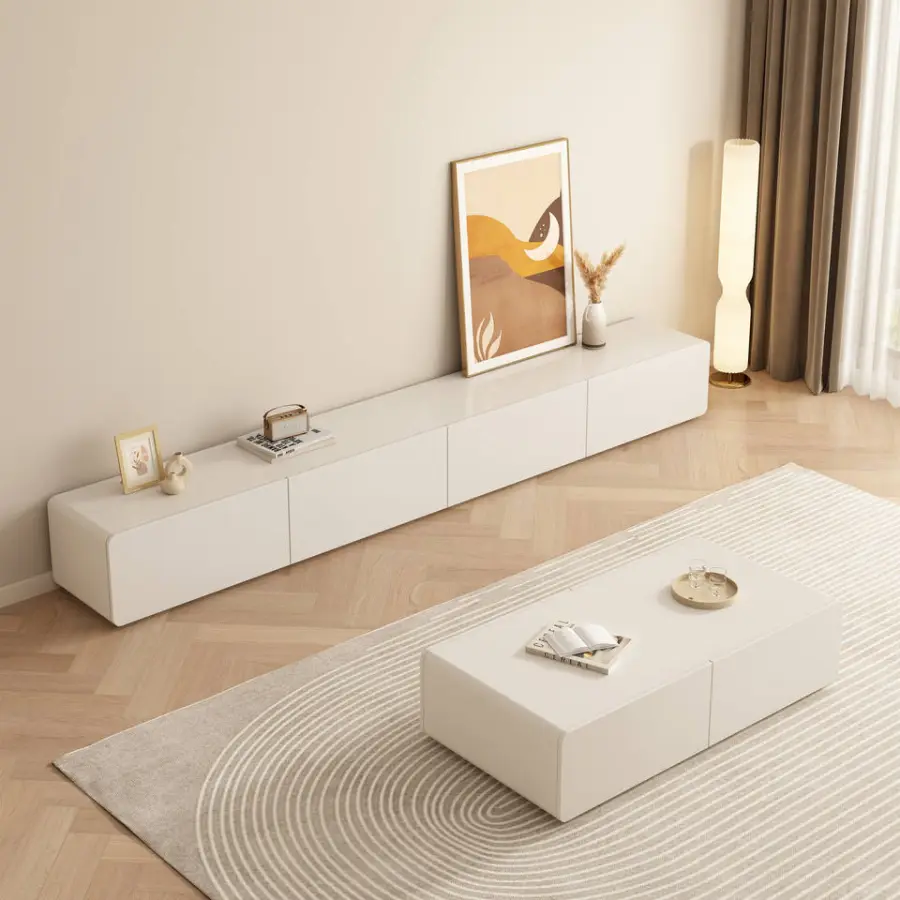 Factory Wholesale Modern Minimalist Coffee Table for Home Use, Small Apartment Living Room Floor Storage Coffee Table — image 5