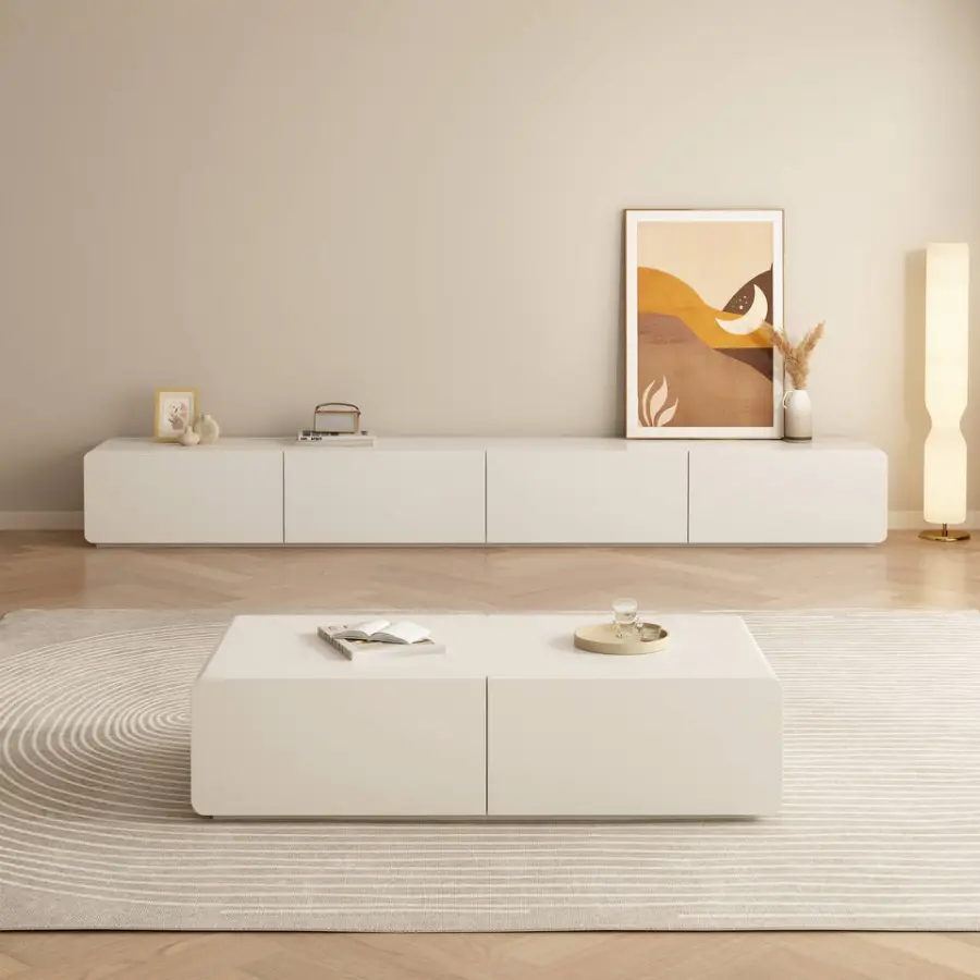Factory Wholesale Modern Minimalist Coffee Table for Home Use, Small Apartment Living Room Floor Storage Coffee Table — image 6