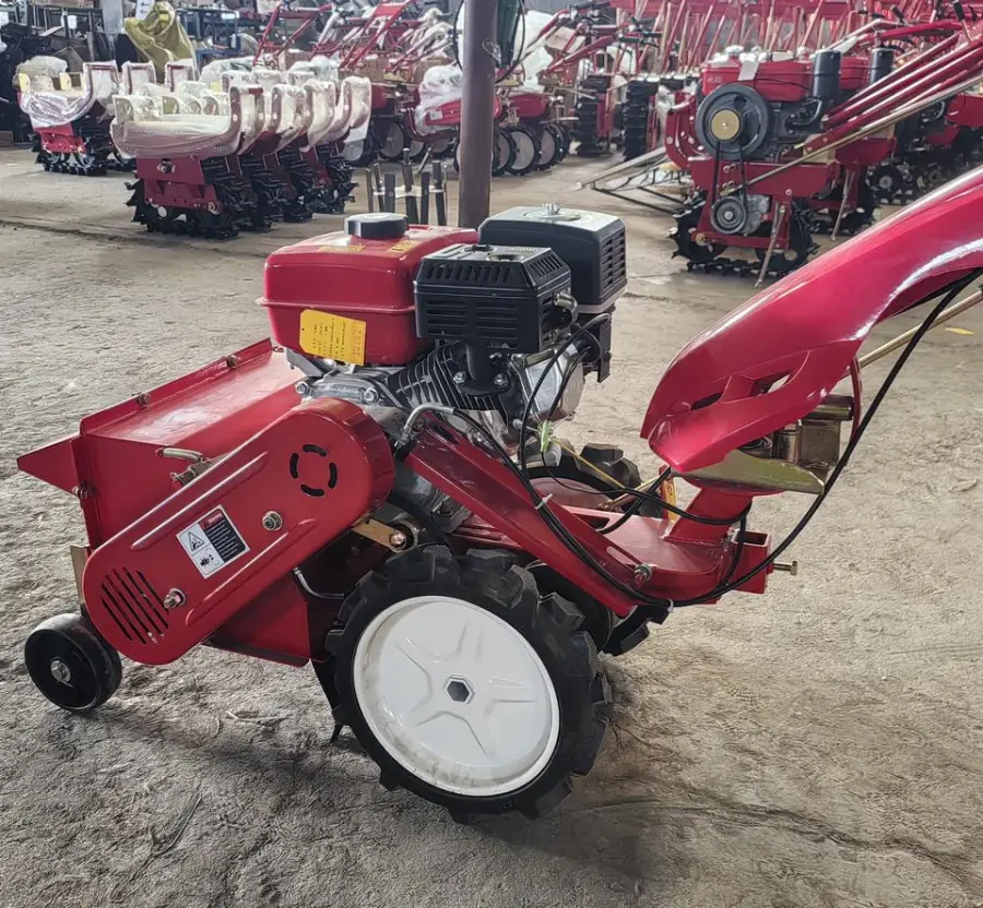 Small agriculture farm 170F/7HP Gasoline 4WD Power grass crusher weeder tiller paddy rice weeding and tilling remover machine — image 4