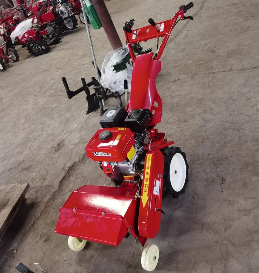 Small agriculture farm 170F/7HP Gasoline 4WD Power grass crusher weeder tiller paddy rice weeding and tilling remover machine — image 5