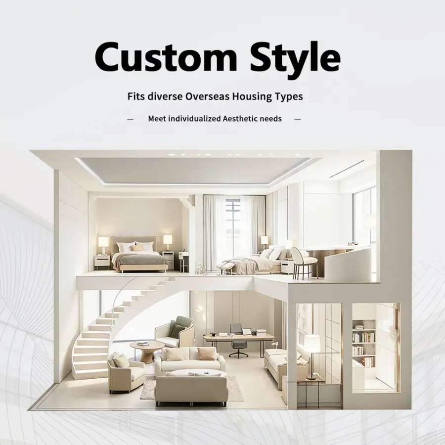 Wholesale Price Large Beds White Creamy Luxury Master Bed with Leather Headboard king Size Bedroom Furniture with OEM Service — image 5