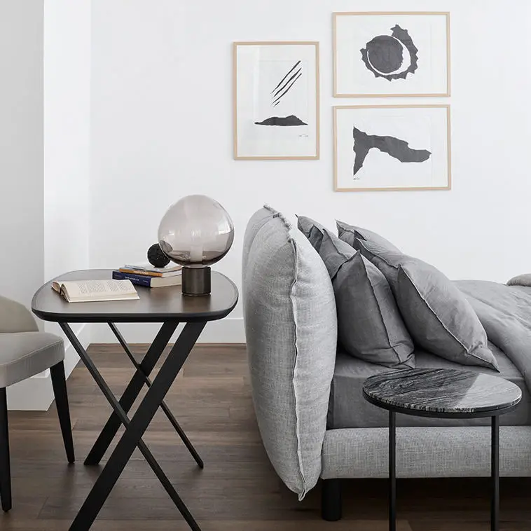 New Design Bed Set Furniture Bedroom Contemporary Smart Furniture Circle Bed Modern king Size Round Bed for Villa — image 3