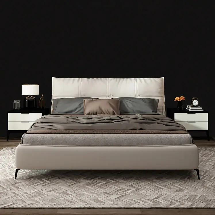 New Design Multi Functional King Size Wood Hospital Hotel Apartment Use Modern Bedroom Furniture Ultimate Bed — image 3