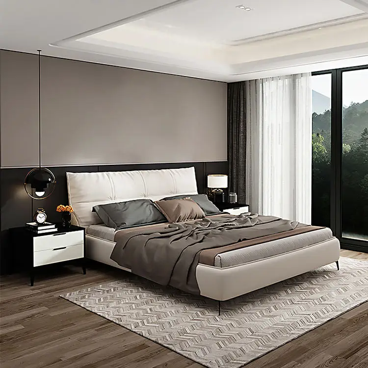 New Design Multi Functional King Size Wood Hospital Hotel Apartment Use Modern Bedroom Furniture Ultimate Bed — image 5