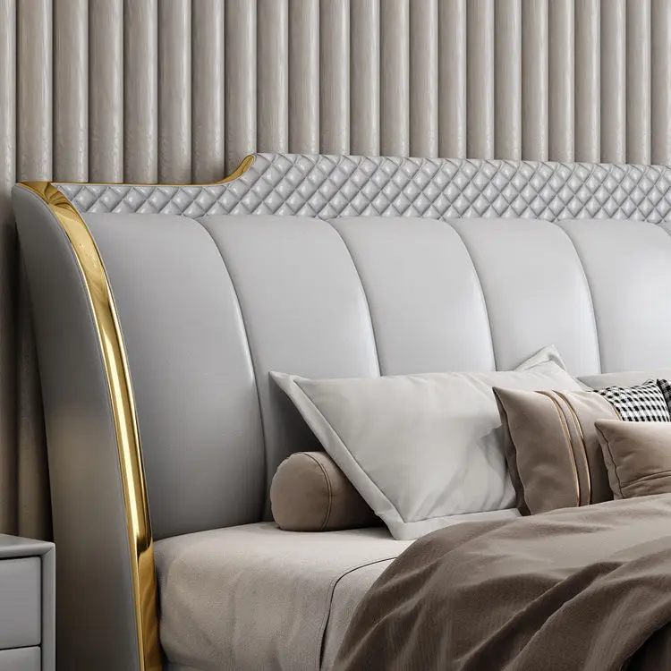 High Quality Wholesale Modern Leather Storage Bed King Size Hotel Bed for Villa and Hospital Use Customizable Size — image 3