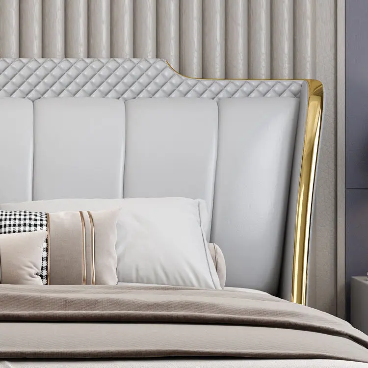 Factory Wholesale Modern Leather Royal Bed Super king Size Bed king Size Bed With Storage — image 4