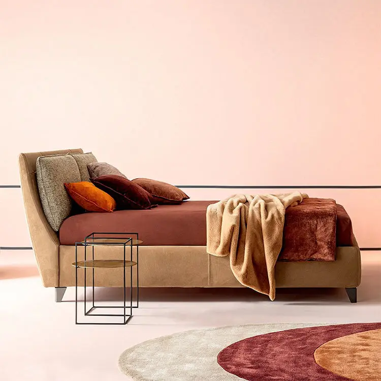 Nordic Fabric Bed Simple Modern Removable and Washable Bedroom Wedding Bed Double Vintage Bedroom Furniture — image 3
