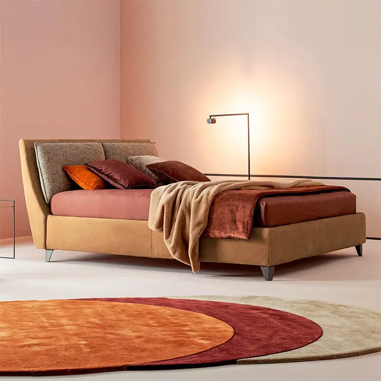 Nordic Fabric Bed Simple Modern Removable and Washable Bedroom Wedding Bed Double Vintage Bedroom Furniture — image 4