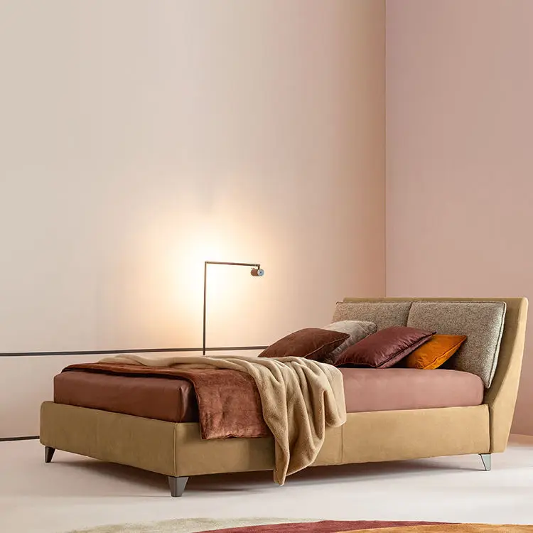 Nordic Fabric Bed Simple Modern Removable and Washable Bedroom Wedding Bed Double Vintage Bedroom Furniture — image 5