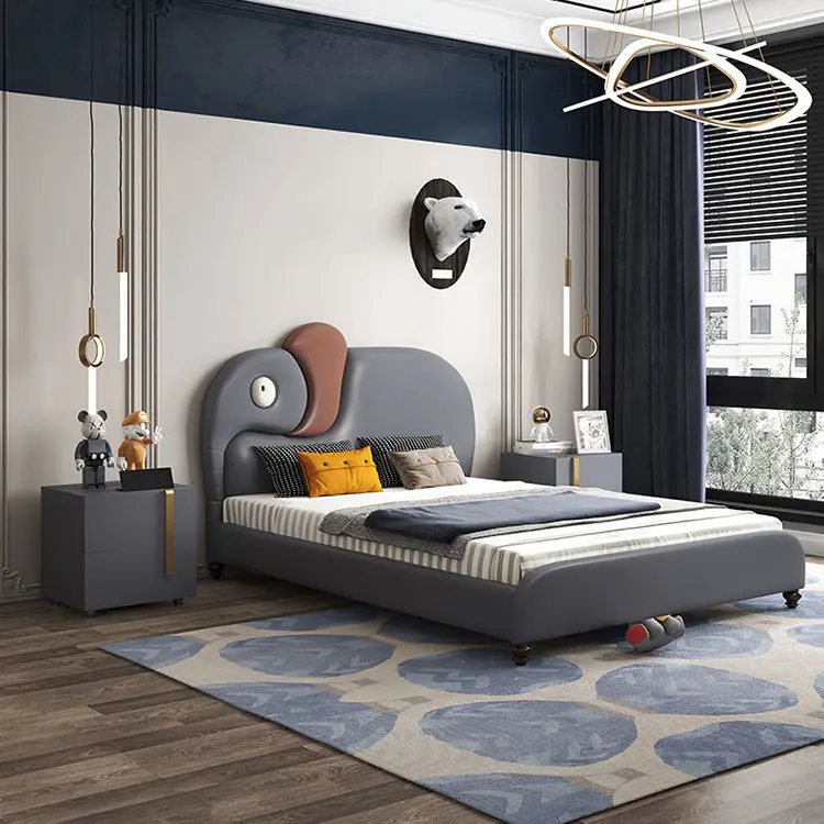 Special New Design House Bedroom Furniture Queen Double Single Children Kids Bed for Boy — view 1
