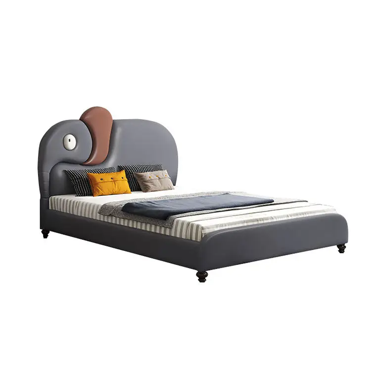 Special New Design House Bedroom Furniture Queen Double Single Children Kids Bed for Boy — image 3