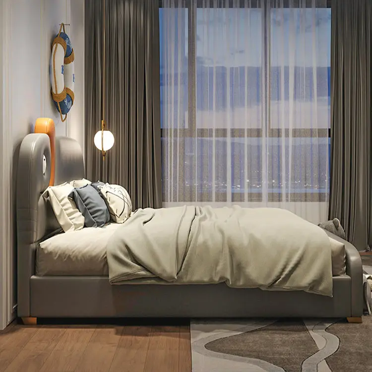 Special New Design House Bedroom Furniture Queen Double Single Children Kids Bed for Boy — image 5