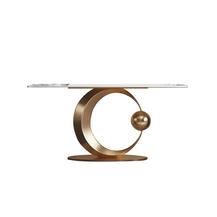 Modern Porch Tall Console Table Home Furniture Decorations Stainless Steel Brushed Hallway Tables — image 6
