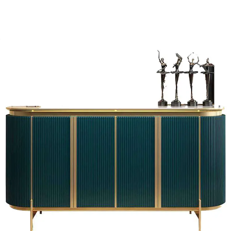 Wholesale Low Moq Design Sideboard Buffet Table Luxury Console Table Gold Base Marble Top or Sale — image 4