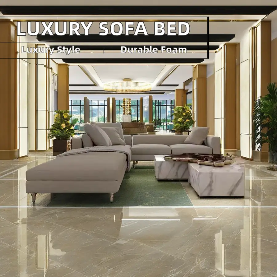 Furnistyle Modern Minimalist Three-Seater Villa Sofa Set High-End Luxury Imperfect Combination Frosted Leather for Hotels — image 3