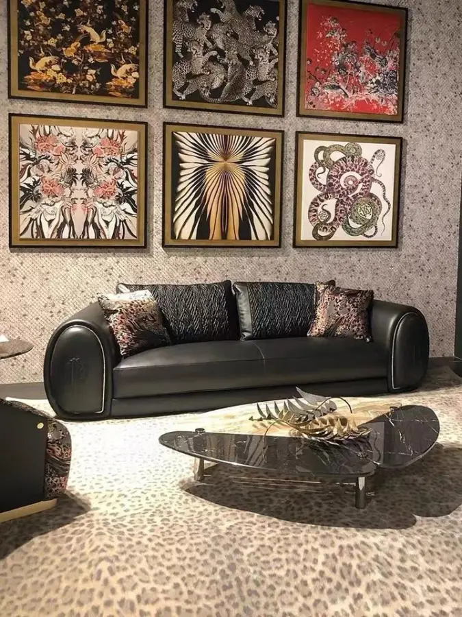 Furnistyle Customization Huge Italian Modern Sectional Sofa Couch Living Room Leather Luxury Sectional Sofa — image 5
