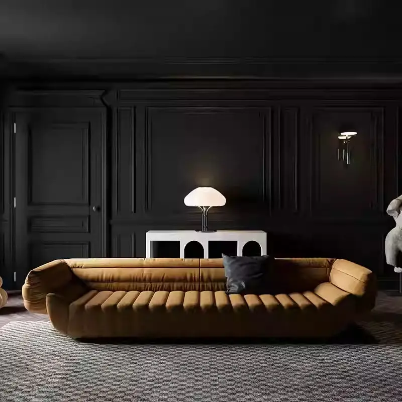 Furnistyle Luxury Couch Living Room Sofa Minimail Modern Fabric Sofa Modular Lazy Living Room Sofas — image 4