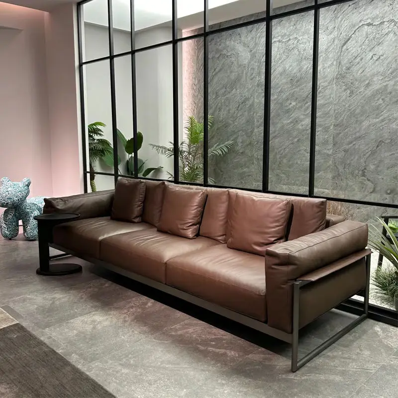 Furnistyle Italian High End Luxury Sofa Set Home Furniture 4 Seater Leather Sofa — view 1