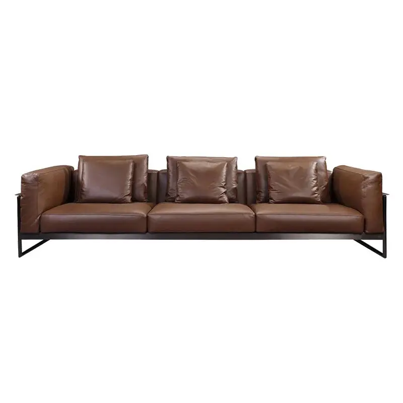 Furnistyle Italian High End Luxury Sofa Set Home Furniture 4 Seater Leather Sofa — image 5
