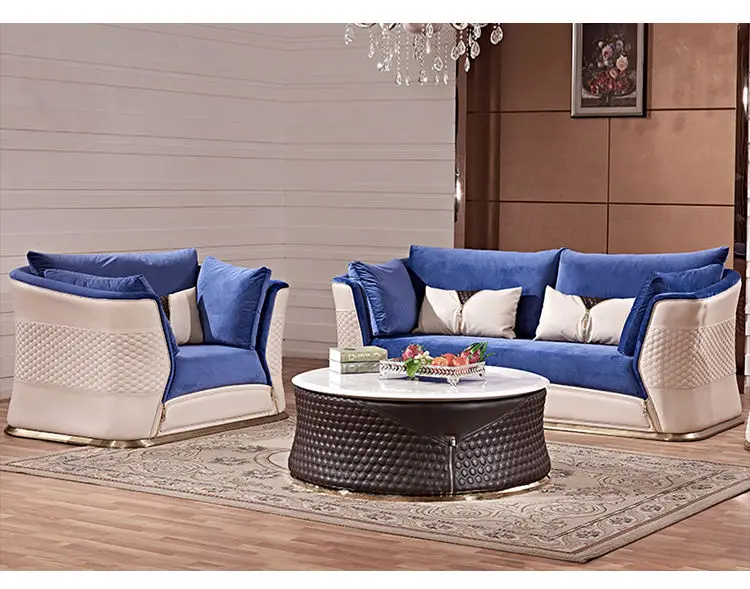 Furnistyle Italian Leather Modern Furniture Sofa Set Luxury Sectional Couch Sofa Set Furniture Living Room Luxury Sofa — image 2