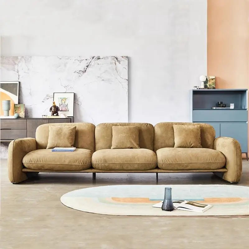 Furnistyle New Arrival Modern Italian Style 4 Seater Sofa Set Luxury Design Living Room Home Furniture — image 2