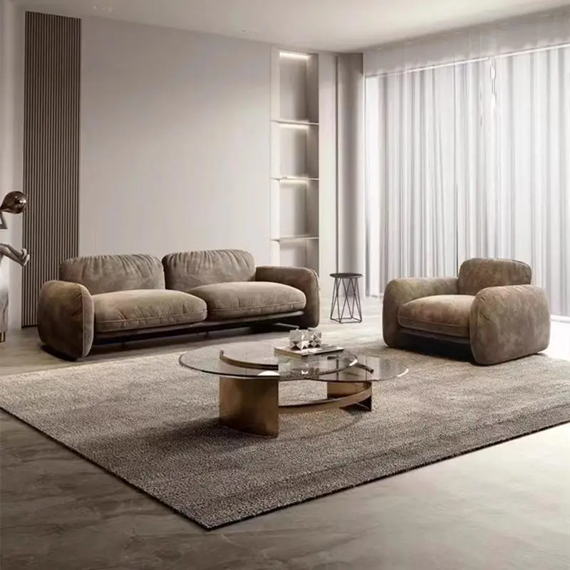 Furnistyle New Arrival Modern Italian Style 4 Seater Sofa Set Luxury Design Living Room Home Furniture — image 4