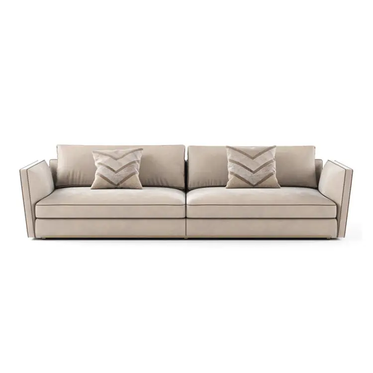 Furnistyle Latest Designs High End Modern Style Sectional Couches Velvet l Shape 7 Seater Sofa Set Luxury Furniture — image 5