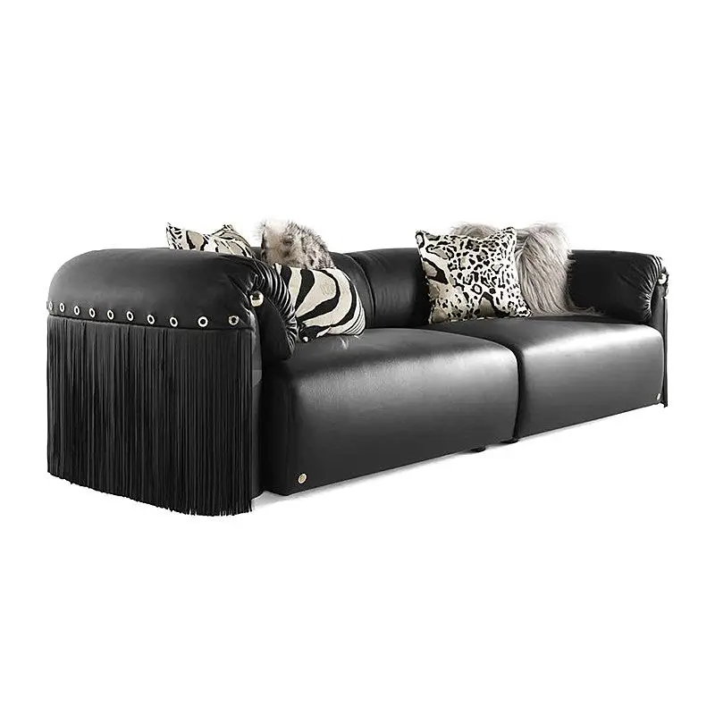 Furnistyle Villa Living Room Furniture Sofa Set High End Modern Couch Tassels Design Unique Couches Luxury Living Room Sofa — image 3
