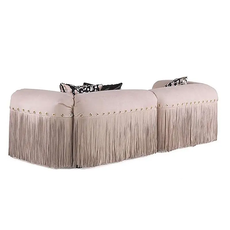 Furnistyle Villa Living Room Furniture Sofa Set High End Modern Couch Tassels Design Unique Couches Luxury Living Room Sofa — image 4