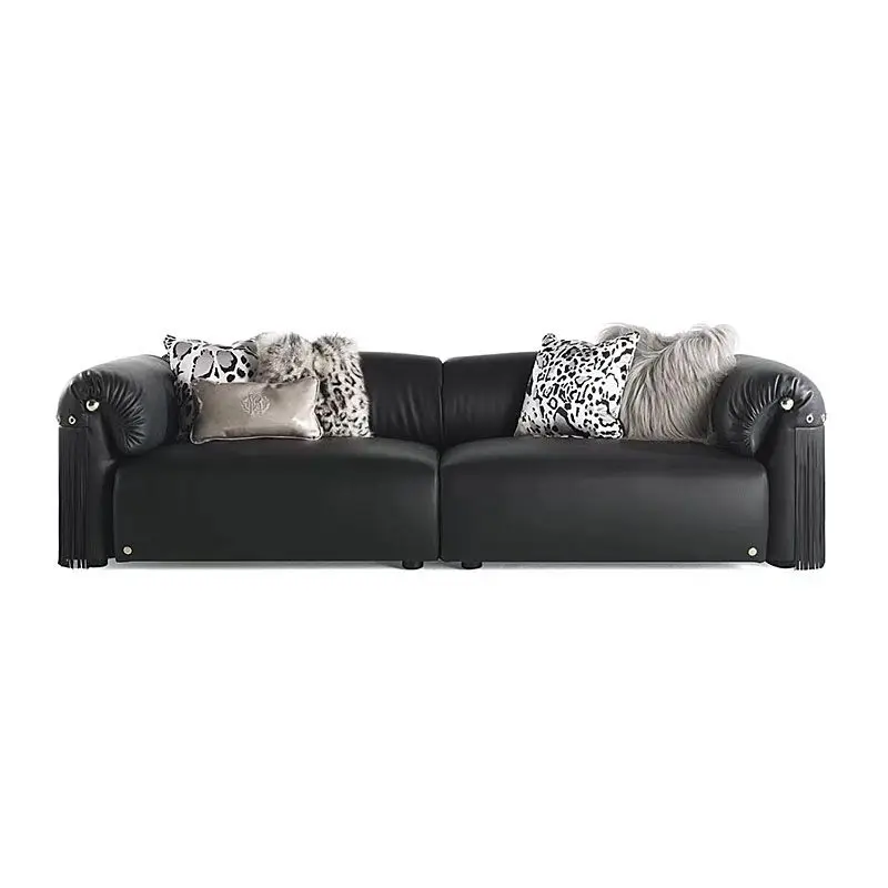 Furnistyle Villa Living Room Furniture Sofa Set High End Modern Couch Tassels Design Unique Couches Luxury Living Room Sofa — image 6