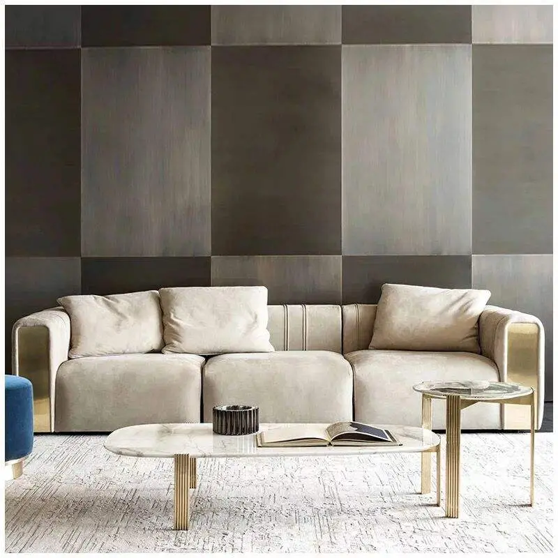 Furnistyle High Quality L Shape Luxury Sofas Living Room Furniture Lounge Sofa Sets Modern Fabric Velvet Sofa Set Furnit — view 1