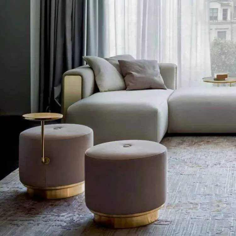 Furnistyle High Quality L Shape Luxury Sofas Living Room Furniture Lounge Sofa Sets Modern Fabric Velvet Sofa Set Furniture — image 3