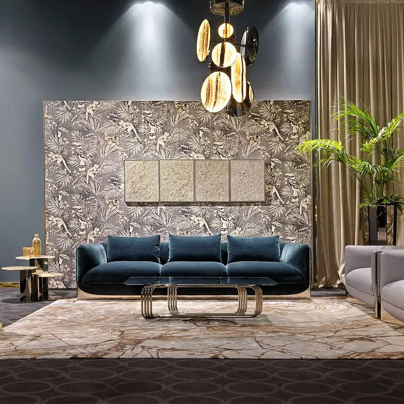 Furnistyle Luxury Living Room Solid Wood Frame Modern Design 2-3 Seater PU Leather Sofa with 15-Year Warranty for Home & Hotel — image 5