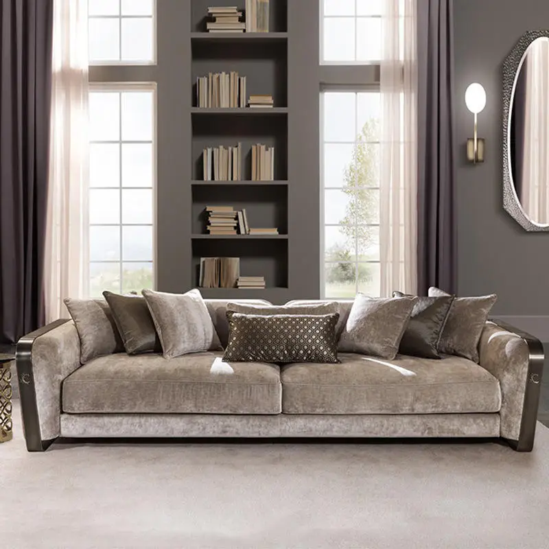 Furnistyle Solid Wood Frame Luxury PU Leather Modern Italian Design 3 Seater Sectional Sofa Set with 15-Year Warranty — view 1