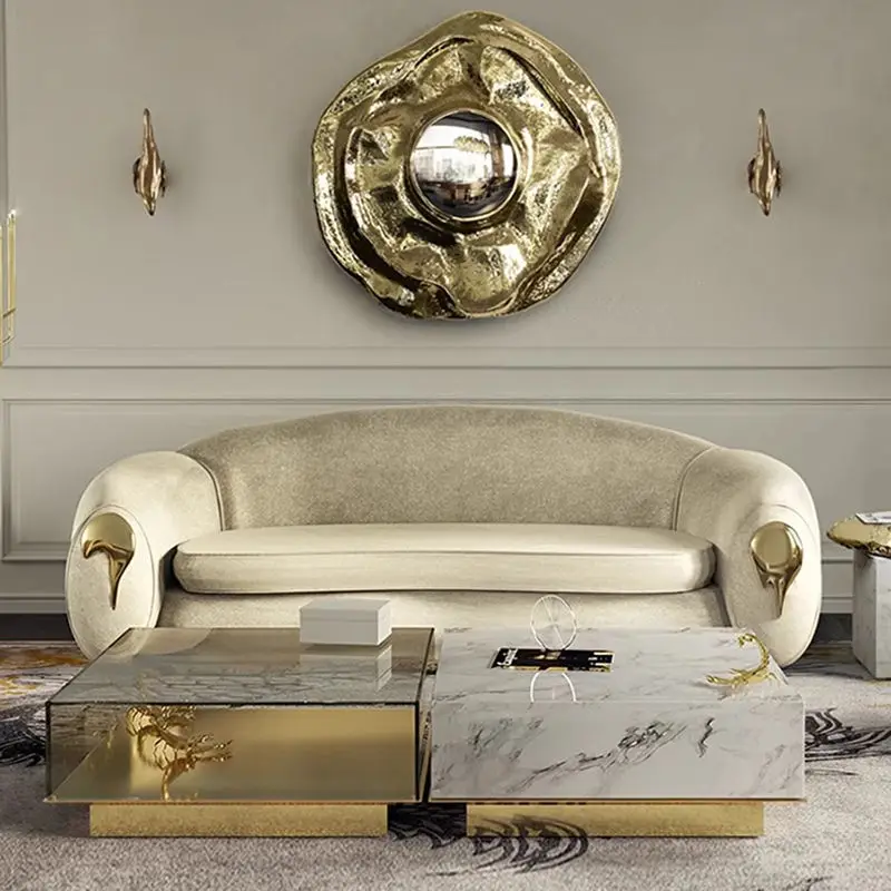 Furnistyle Luxury Elegant Vintage and Contemporary Style Sofa Furniture Latest Living Room Sofa Design Modern Design Fabric Sofa — image 6