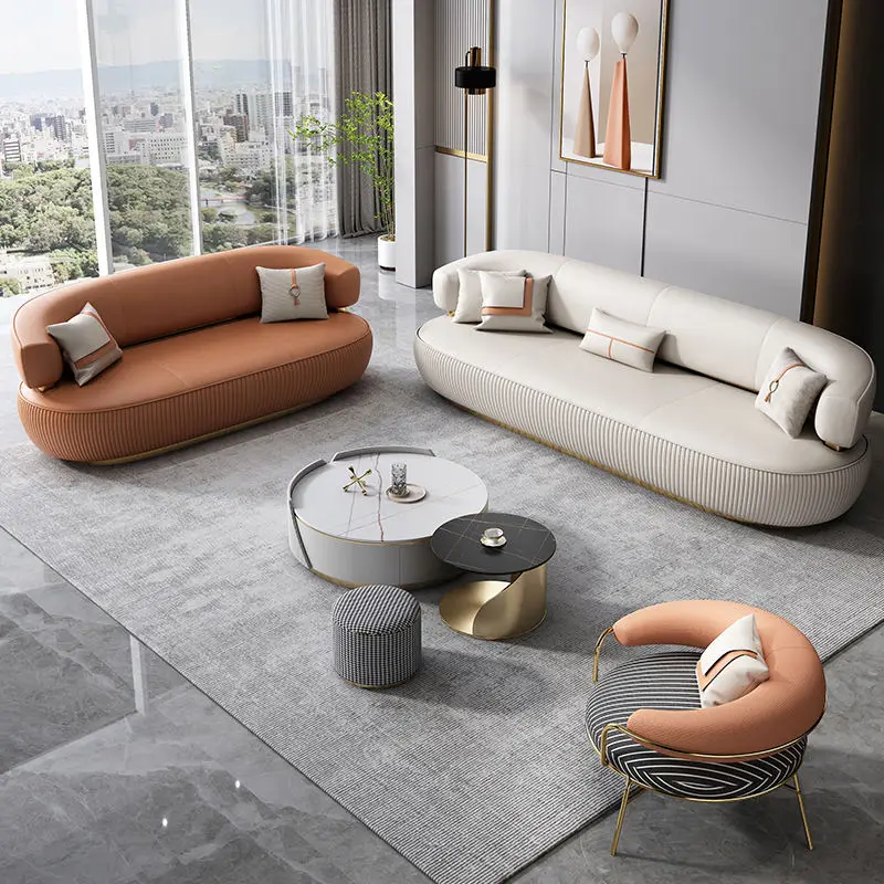 Furnistyle High Quality Italian Living Room Furniture Luxury Brand Sofa Wholesale Fashion Royal Furniture 7 Seater Sofa — view 5