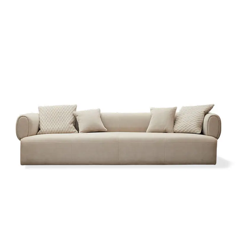 Furnistyle New Design Quality Comfortable 1 2 3 4 Seater Sectional Set Nubuck Fabric Italian Modern Luxury Sofa for Living Room — image 5