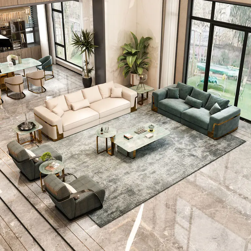 Furnistyle Luxury Design Popular Couch 1 2 3 Seater Sofa Sets for Living Room Modern Home Furniture — image 4