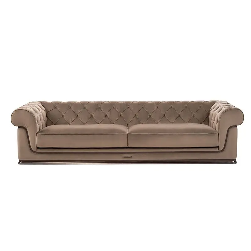 Furnistyle Italian Design Luxury Sofas High Quality Modern Leather Sofa Set for Home and Villa Living Room Furniture — image 3